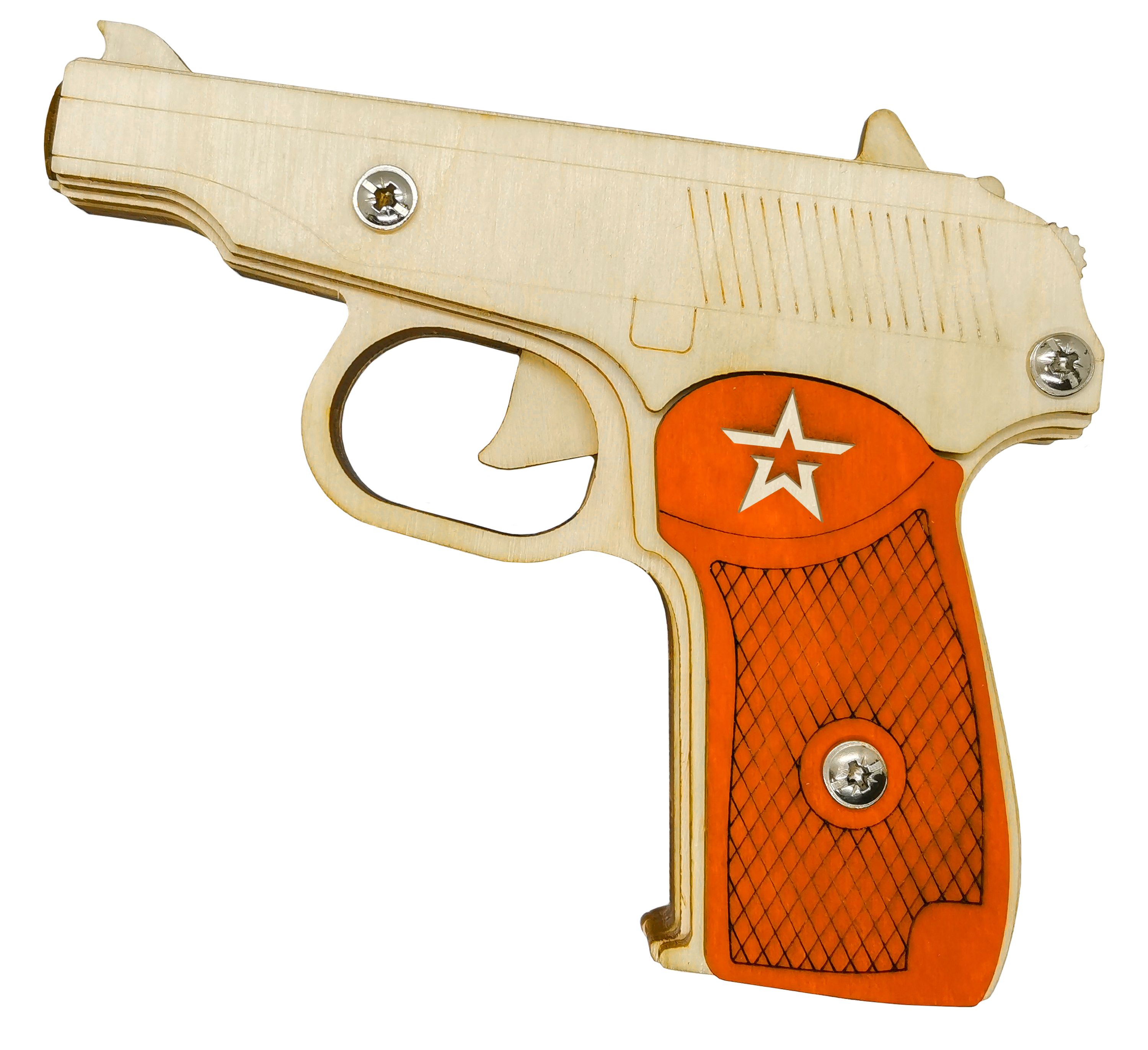 Конструктор из дерева "Армия России" Резинкострел Пистолет