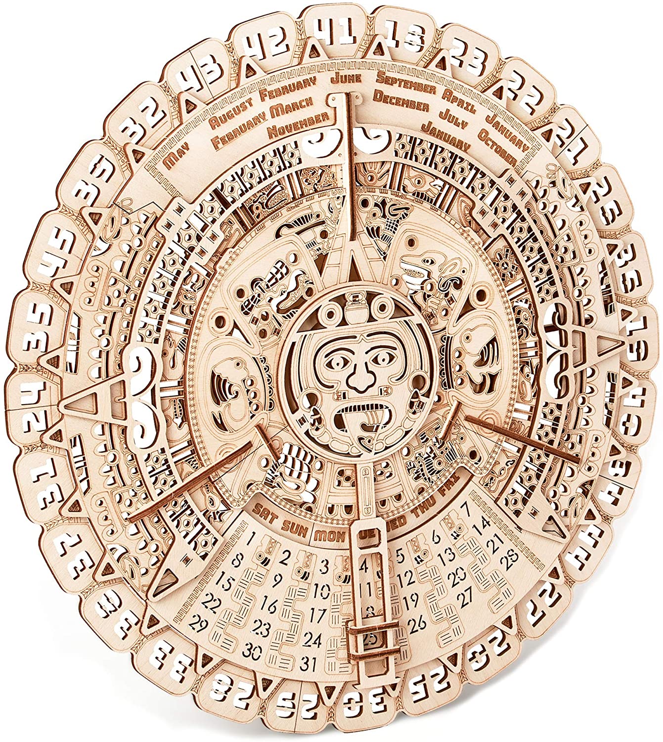 Механическая сборная модель Wood Trick Календарь Майя