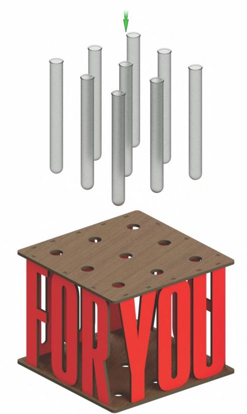 Купить Сборная ваза для цветов с колбами EWA "Поздравляю" оптом