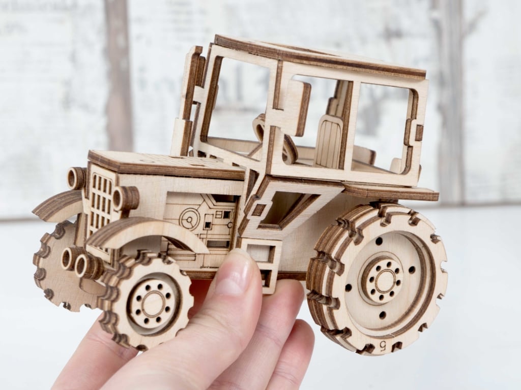 Купить Конструктор 3D деревянный подвижный Lemmo Трактор оптом