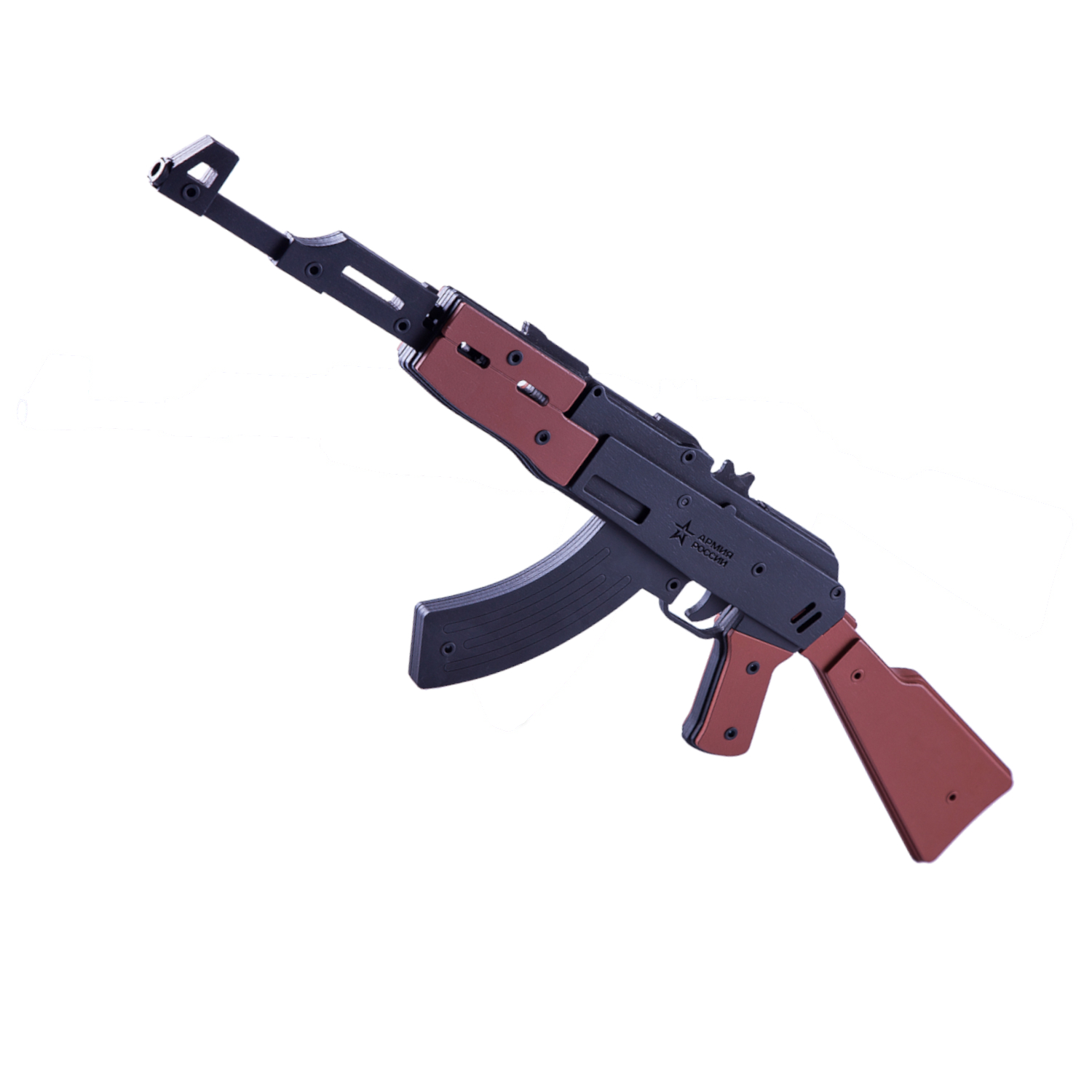 Резинкострел из дерева Армия России Автомат АК-47