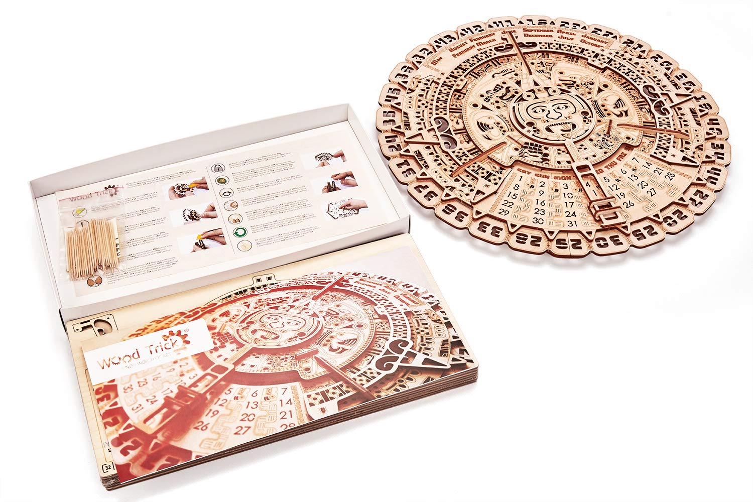 Купить Механическая сборная модель Wood Trick Календарь Майя оптом