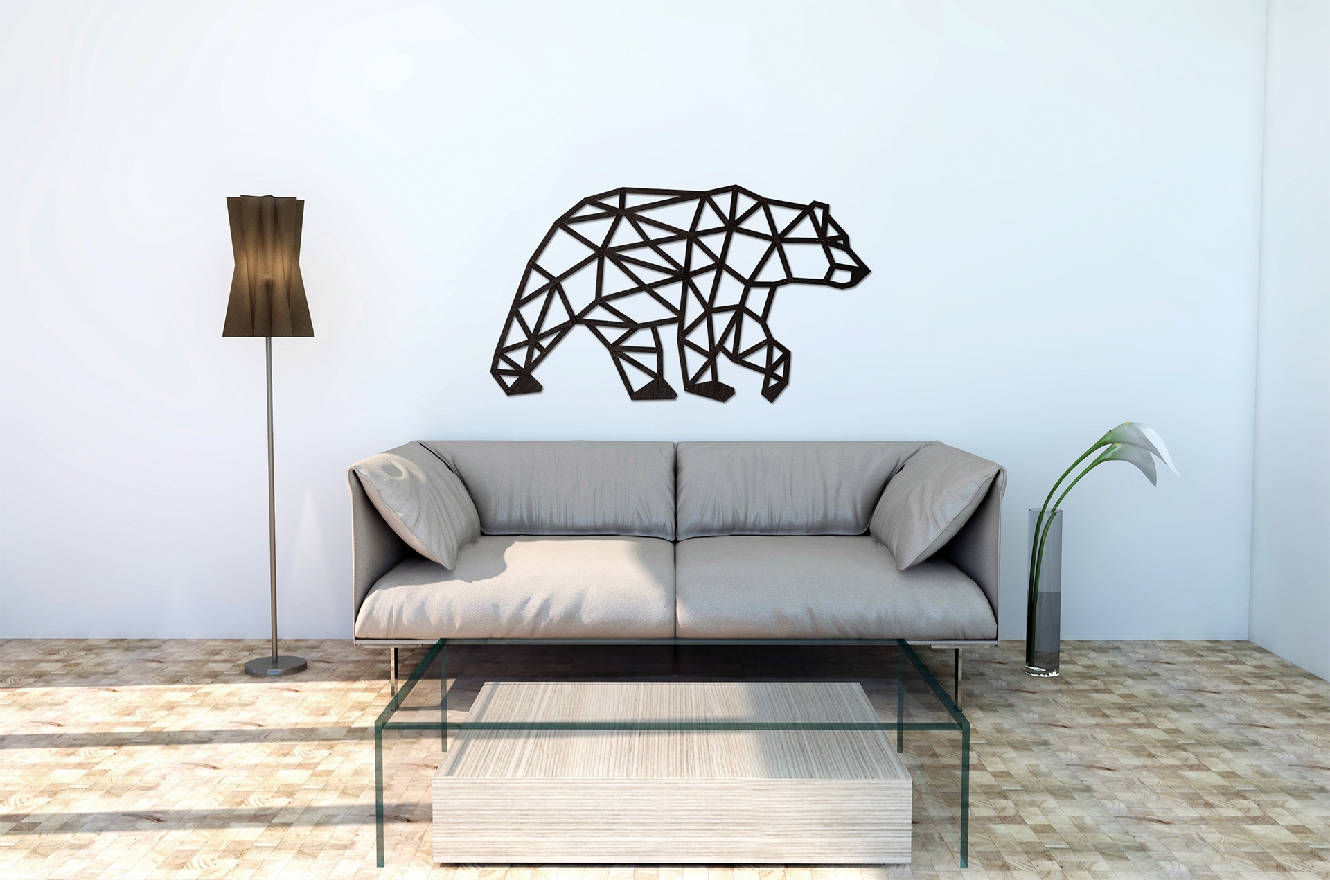 Купить Деревянный декор настенный, панно EWA Design Медведь оптом