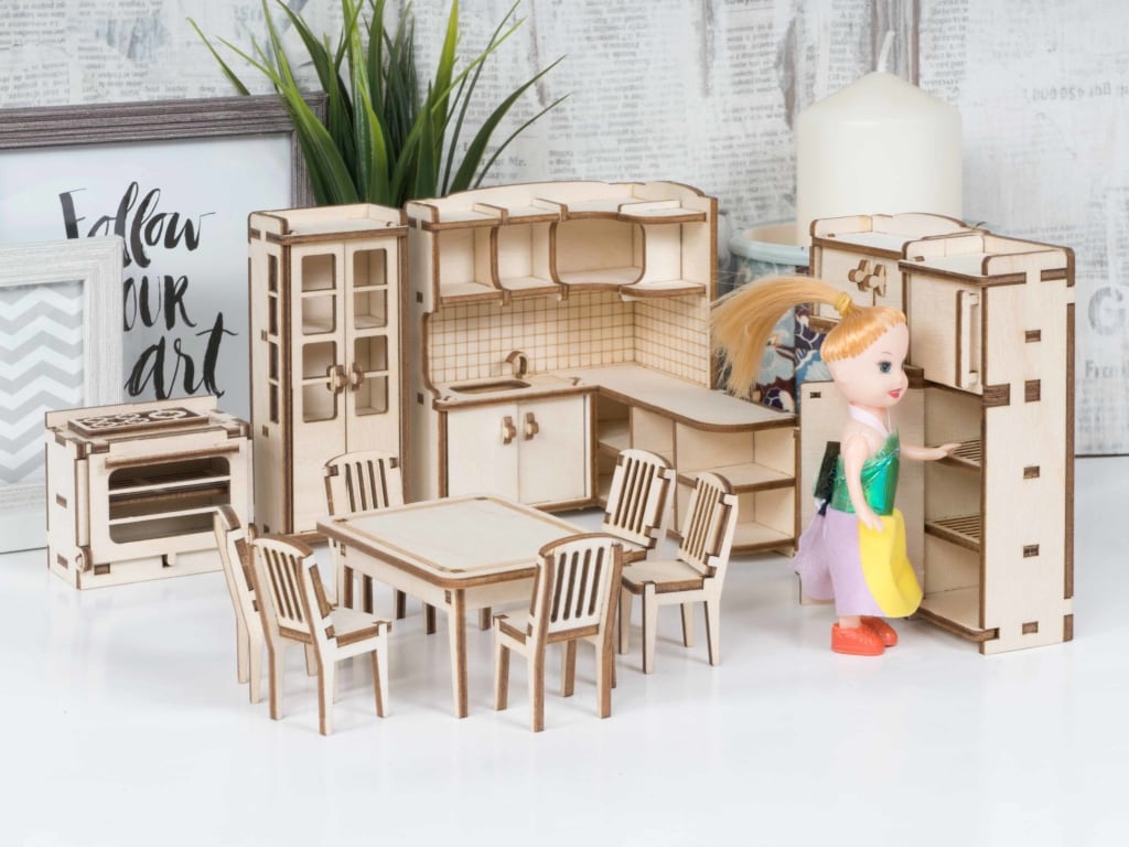 Купить Набор кукольной мебели Lemmo  "Кухня" для домика "Венеция"  оптом