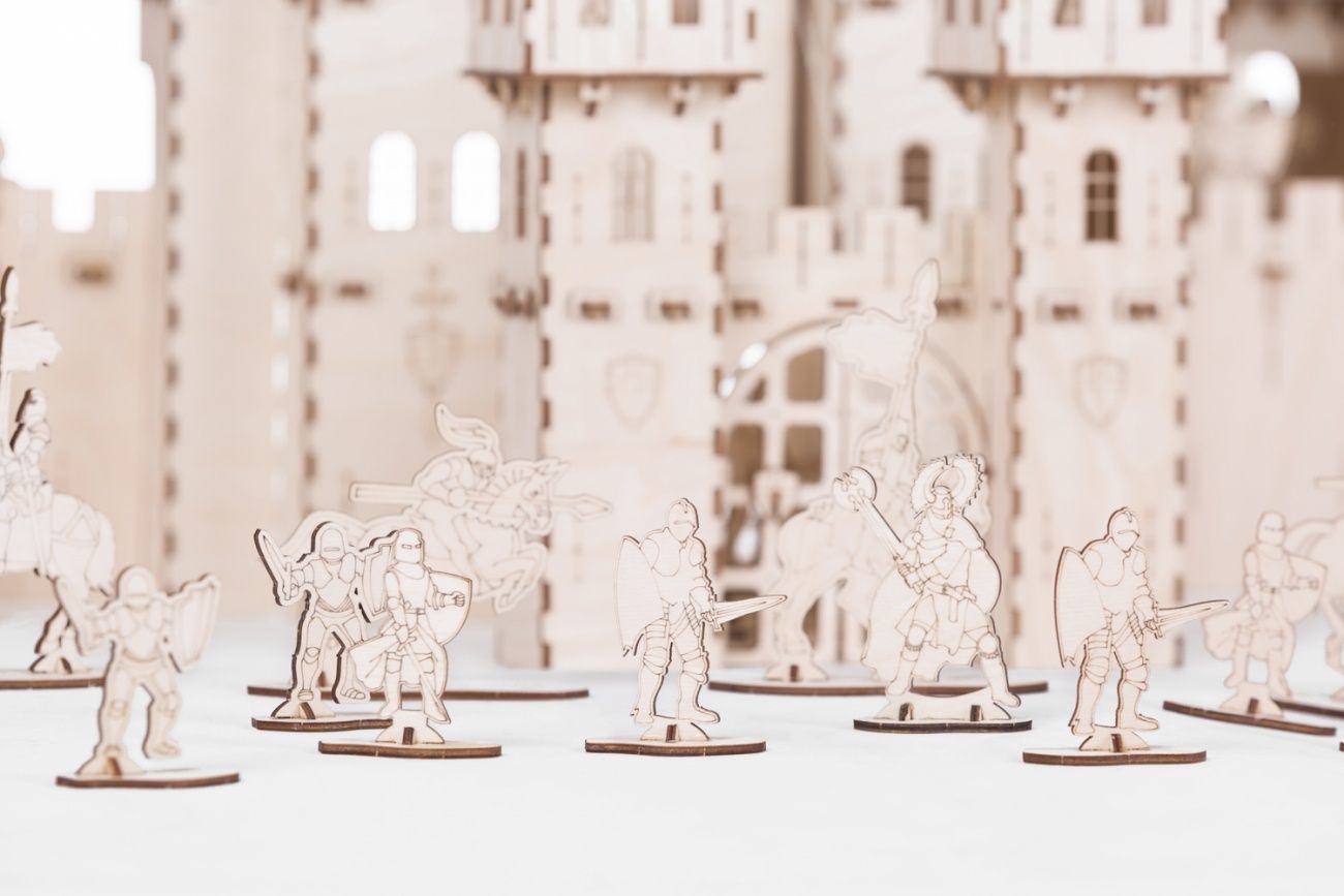 Купить Конструктор деревянный "Набор рыцарей и осадных орудий для замка" оптом