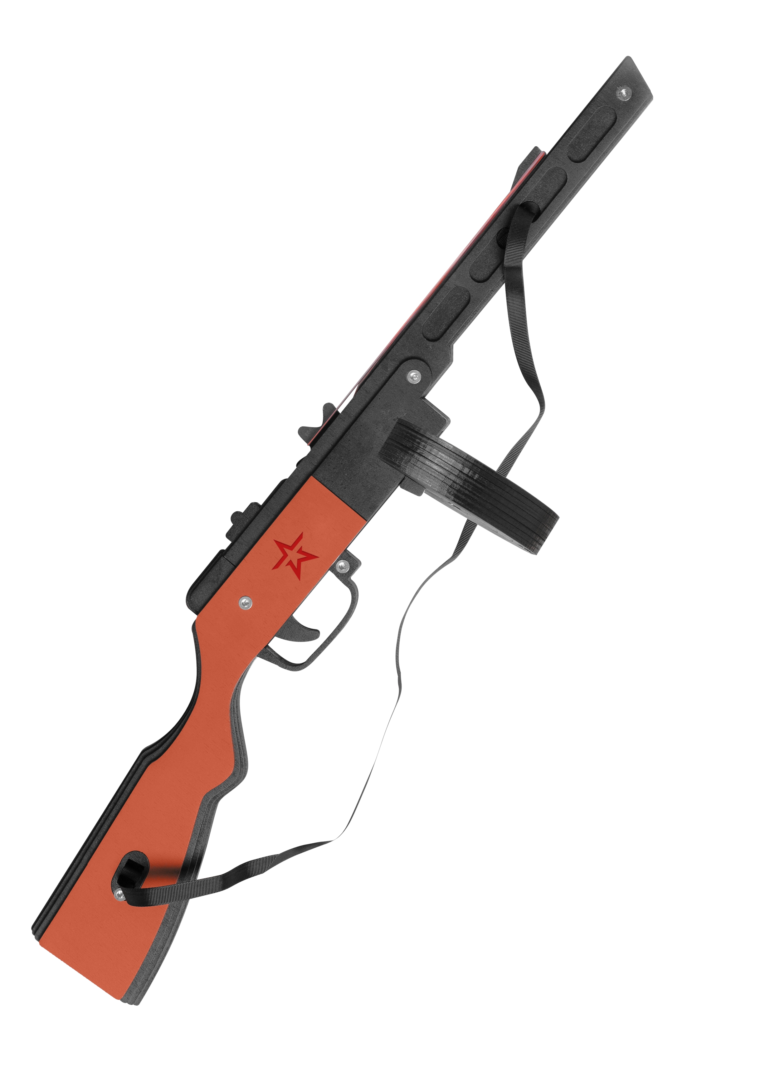 Резинкострел из дерева Армия России ППШ (окрашенный)