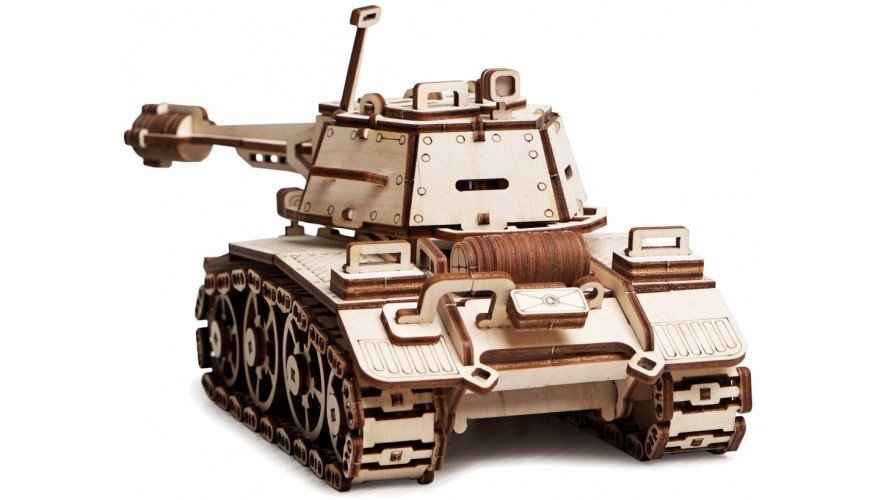Купить Конструктор 3D деревянный подвижный Lemmo Танк КАДЕТ оптом