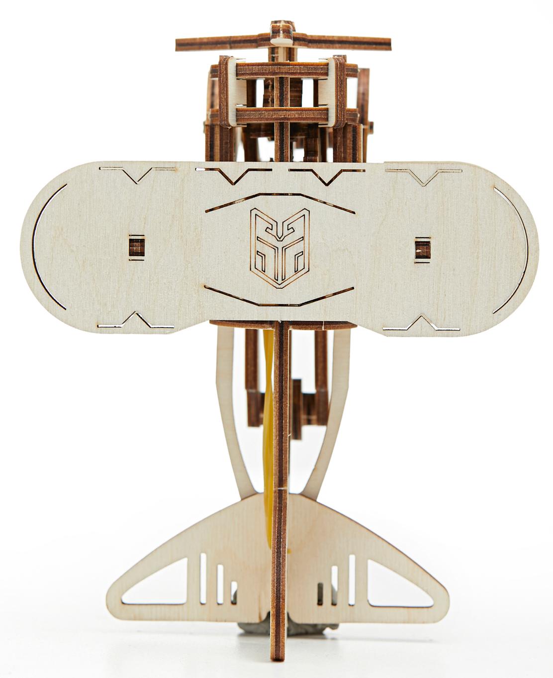 Купить Деревянный конструктор 3D DROVO Самолет Биплан оптом