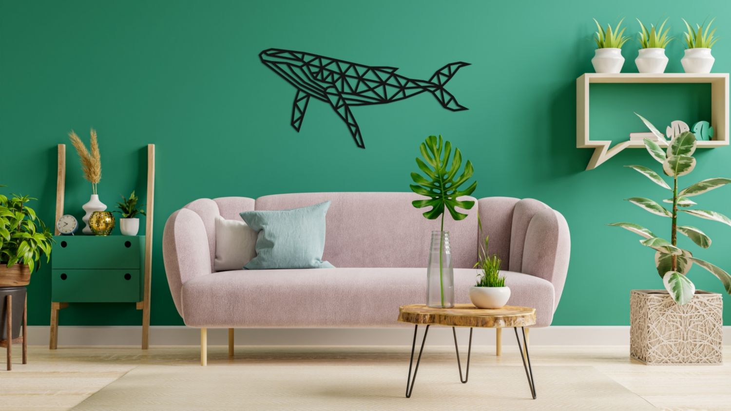 Купить Деревянный декор настенный, панно EWA Design Большой Кит оптом