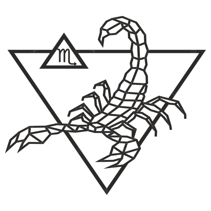 Деревянный декор настенный, панно EWA Design Знаки Зодиака Скорпион