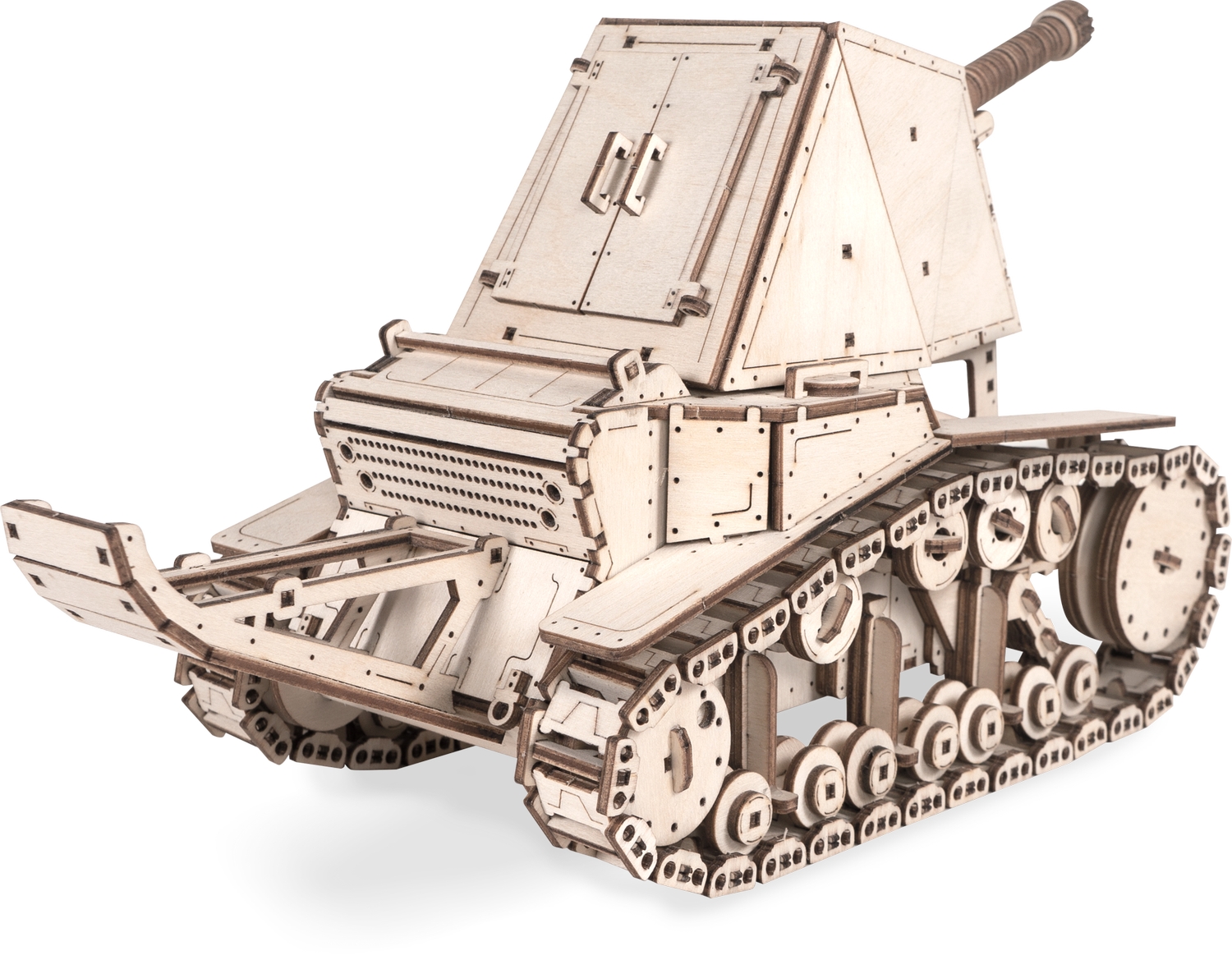 Конструктор 3D деревянный подвижный Lemmo Танк СУ-18