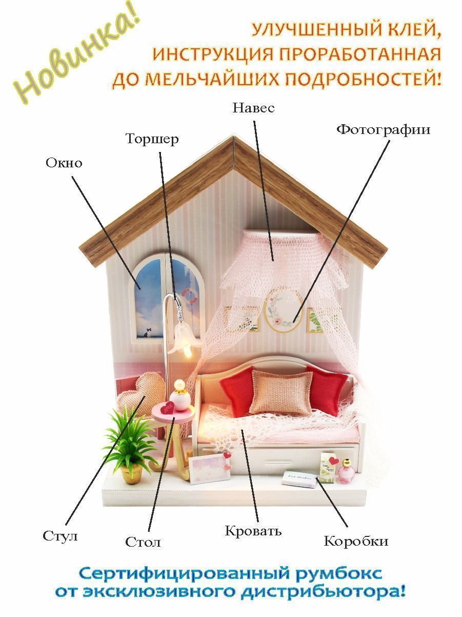 Купить Румбокс, интерьерный конструктор MiniHouse Клубничный смузи  оптом