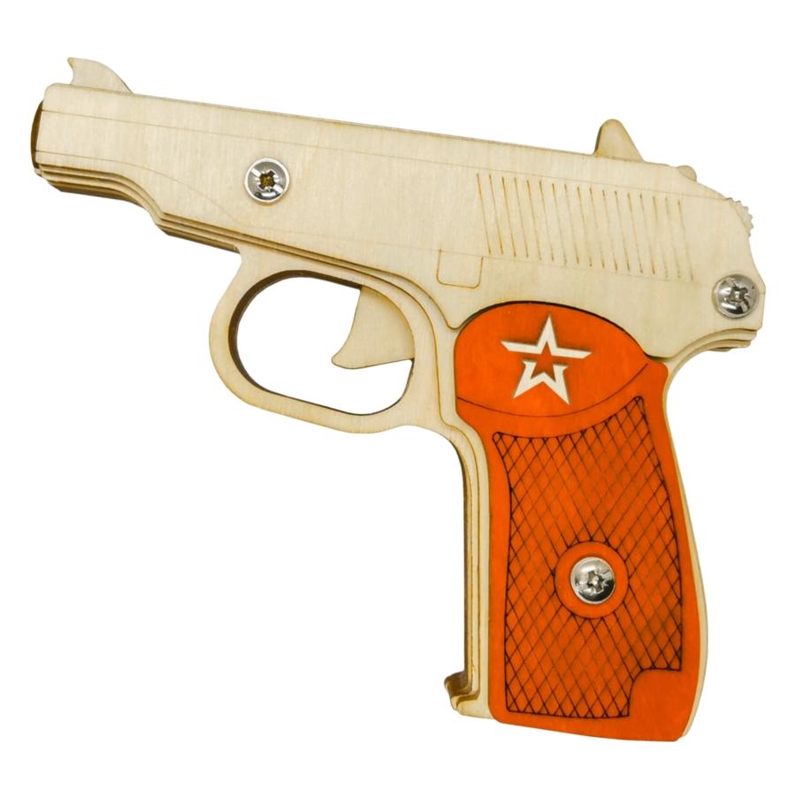 Купить Конструктор из дерева "Армия России" Резинкострел Пистолет оптом