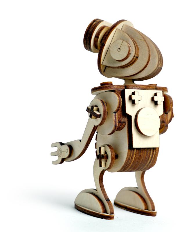 Купить Конструктор 3D деревянный подвижный Lemmo Робот САН оптом