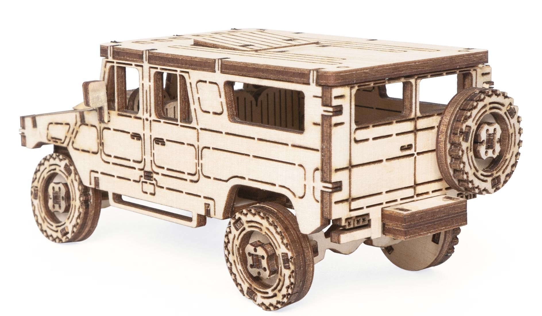 Купить Деревянный конструктор, сборная модель Lemmo Внедорожник, джип Тайфун оптом