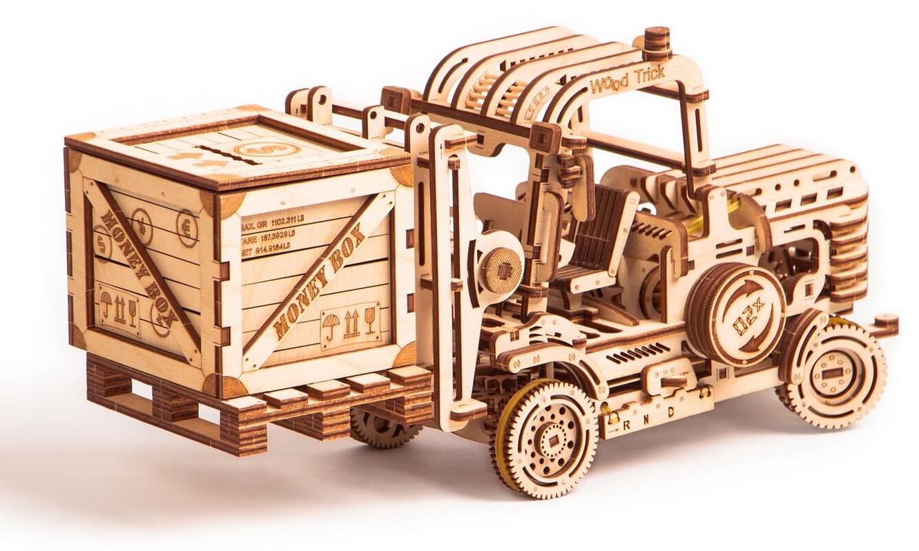 Купить Механический 3D-пазл из дерева Wood Trick Погрузчик оптом