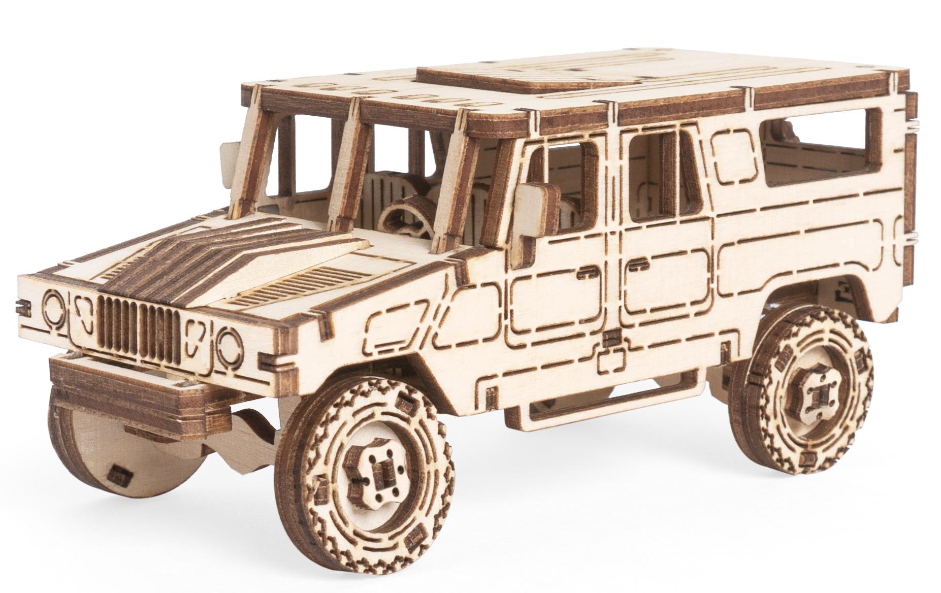 Купить Деревянный конструктор, сборная модель Lemmo Внедорожник, джип Тайфун оптом