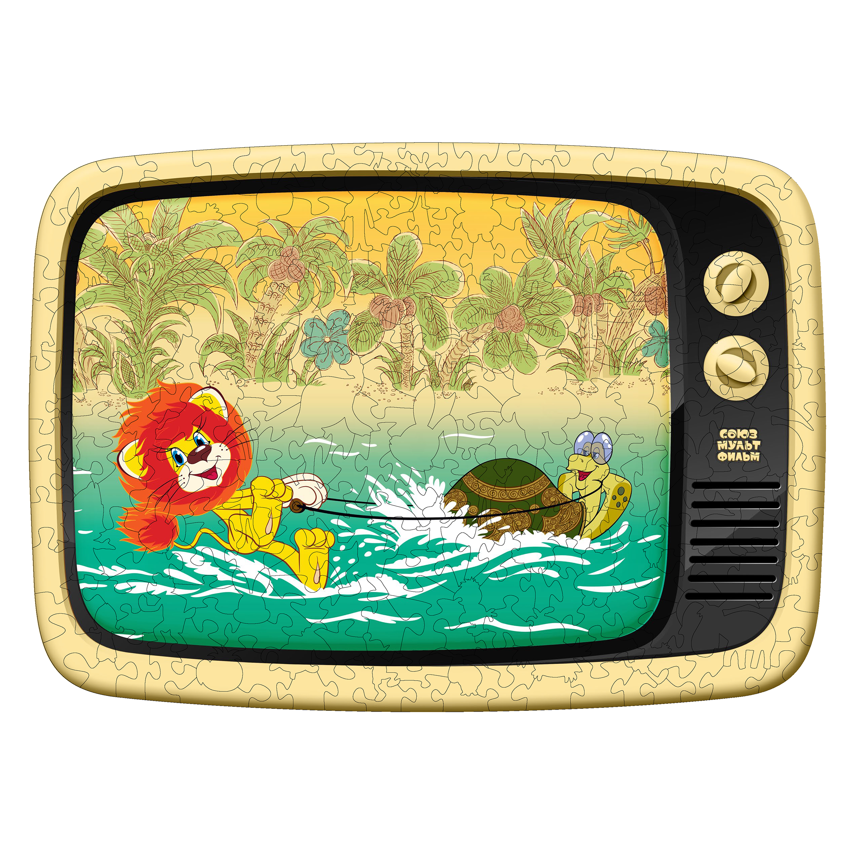 Деревянный 3D пазл EWA Как Львёнок и Черепаха пели песню 40x29 см