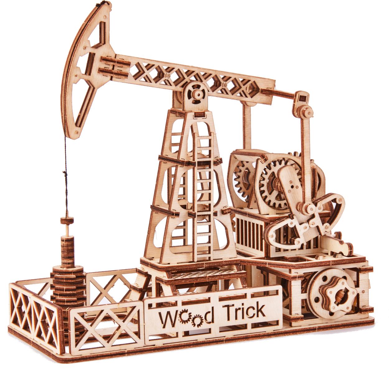Купить Механический 3D-пазл из дерева Wood Trick Нефтяная Вышка оптом