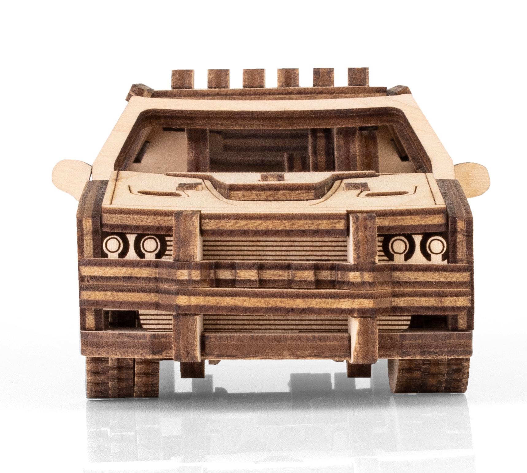 Купить Деревянный конструктор EWA Полицейская машина с заводным механизмом оптом