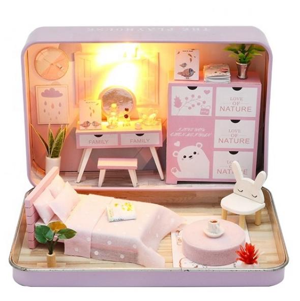 Купить Румбокс, интерьерный конструктор MiniHouse в шкатулке: Розовое настроение оптом