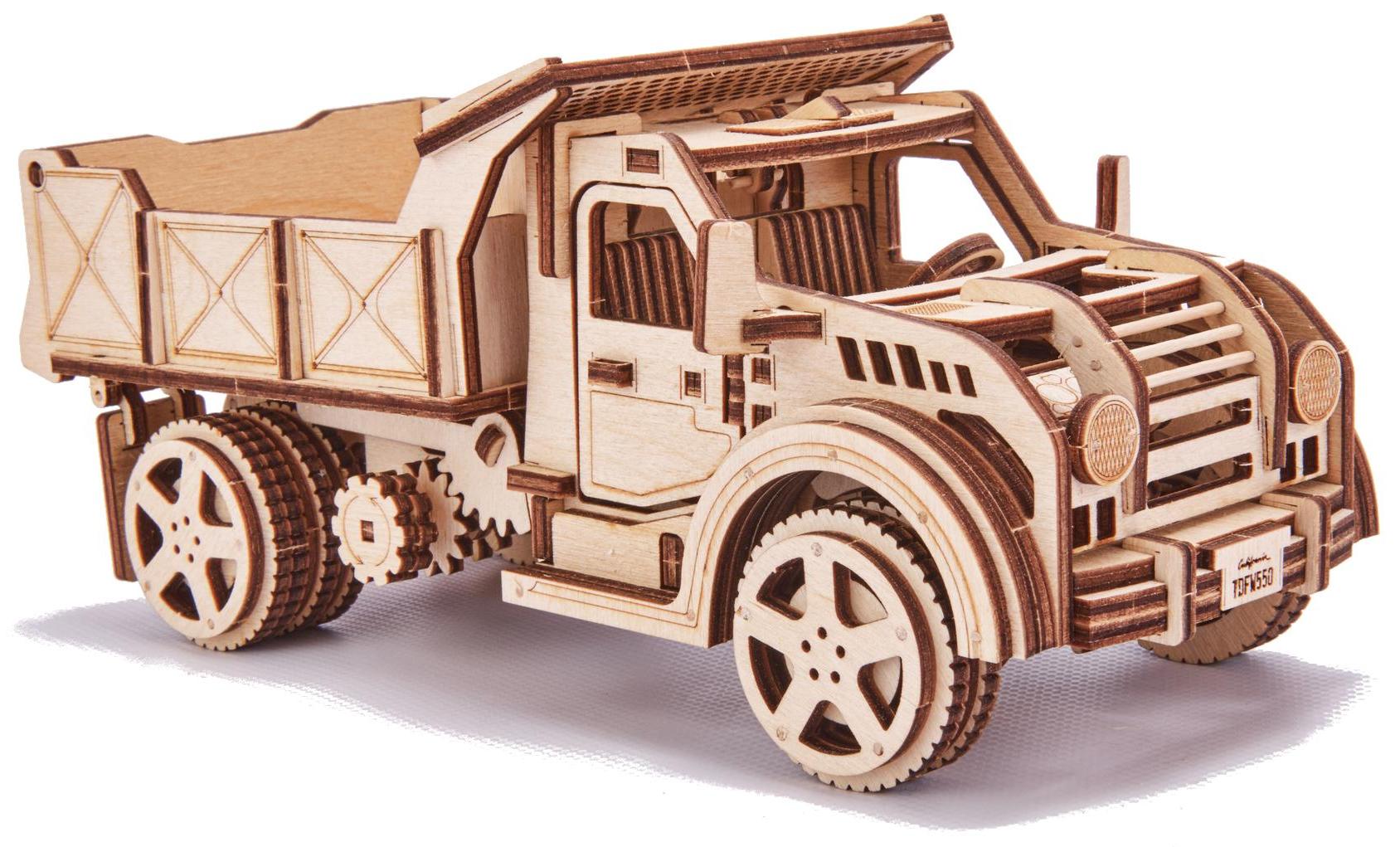 Купить Механический 3D-пазл из дерева Wood Trick Грузовик-Самосвал оптом