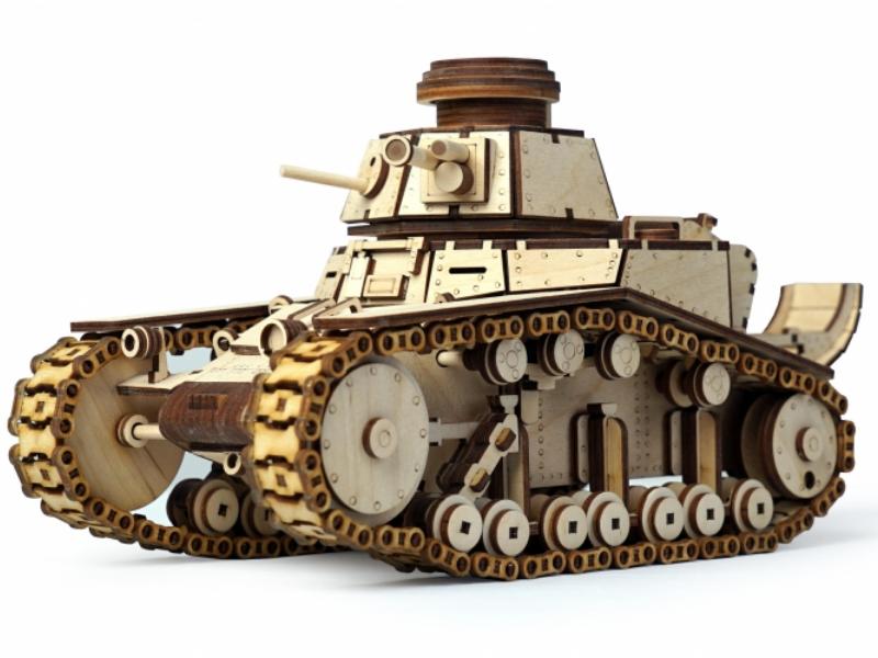Купить Конструктор 3D деревянный подвижный Lemmo Танк МС-1 (Т-18) оптом