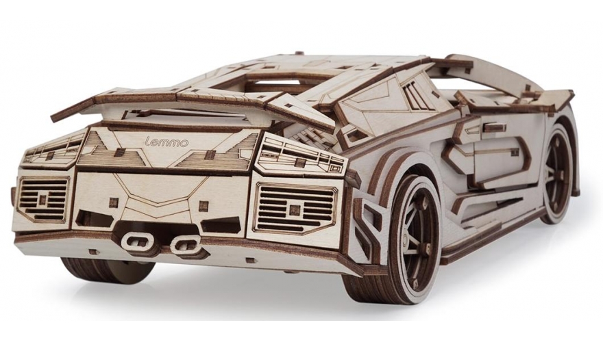 Купить Конструктор 3D деревянный Lemmo Спорткар "СКАТ" оптом