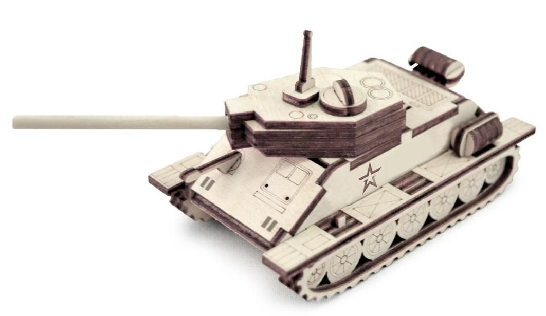 Купить Конструктор деревянный Армия России Танчик Т-34 оптом