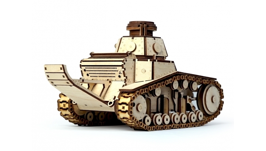 Купить Конструктор 3D деревянный подвижный Lemmo Танк МС-1 (Т-18) оптом