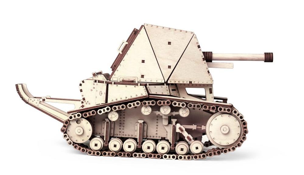 Купить Конструктор 3D деревянный подвижный Lemmo Танк СУ-18 оптом