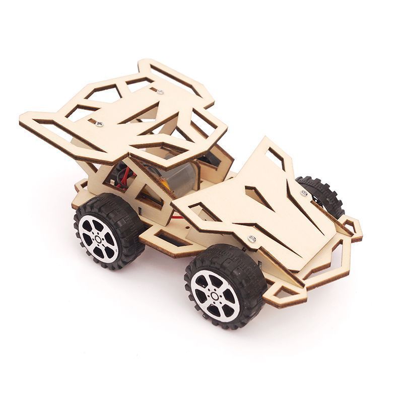 Купить Деревянный конструктор с мотором Машинка 4WD оптом
