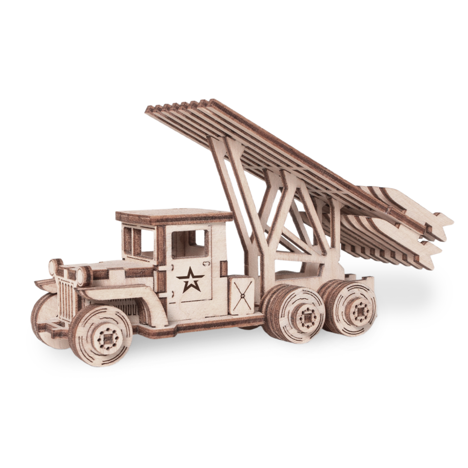 Конструктор деревянный Армия России Грузовик Ракета (Катюша)