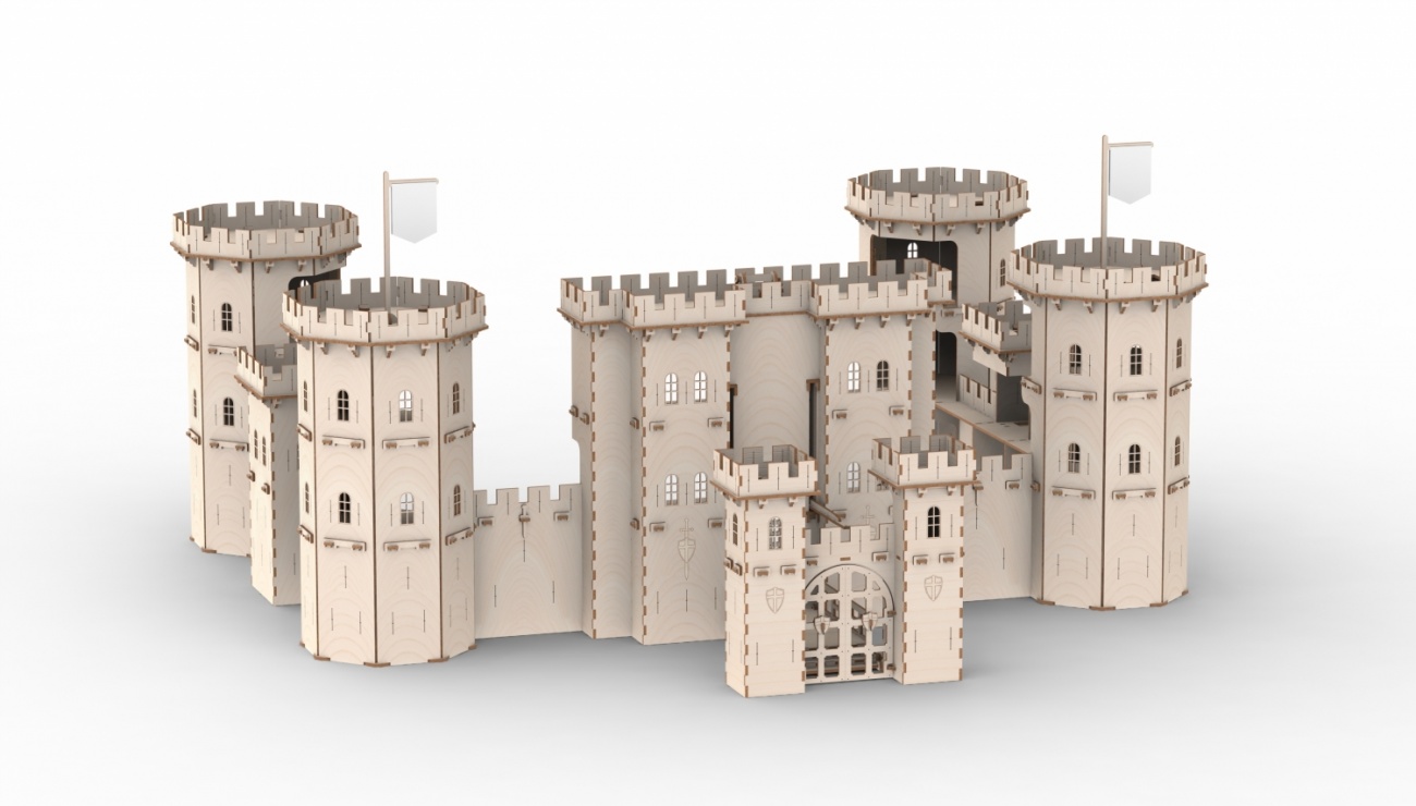 Конструктор деревянный "Большой средневековый замок"