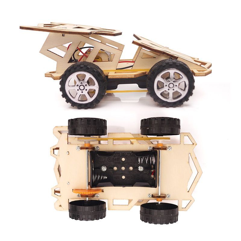 Купить Деревянный конструктор с мотором Машинка 4WD оптом