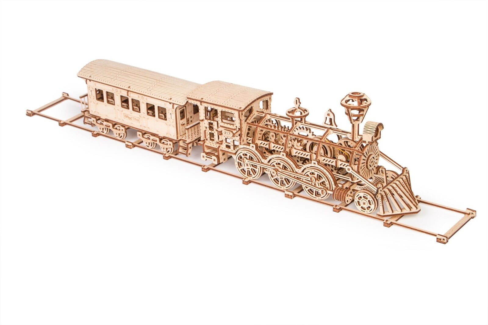 Купить Механическая сборная модель Wood Trick Локомотив R17 с рельсами оптом
