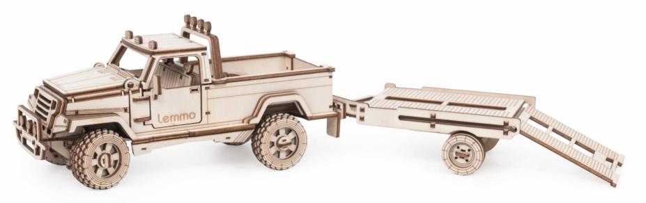 Купить Сборная модель из дерева Lemmo Внедорожник "Кондор" с прицепом оптом