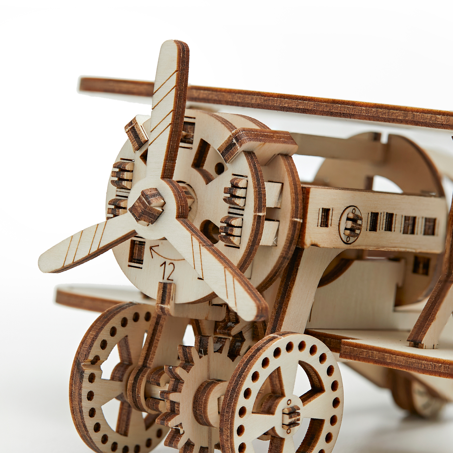 Купить Деревянный конструктор 3D DROVO Самолет Биплан оптом