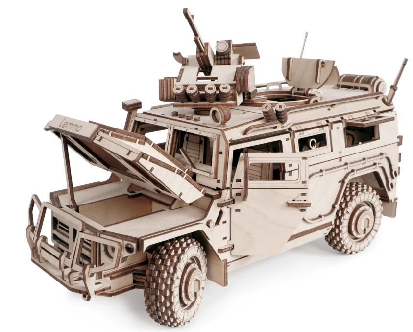 Купить Деревянный конструктор, сборная модель Lemmo Бронеавтомобиль Лигер оптом