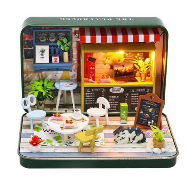 Купить Румбокс, интерьерный конструктор MiniHouse в шкатулке: Летнее кафе оптом