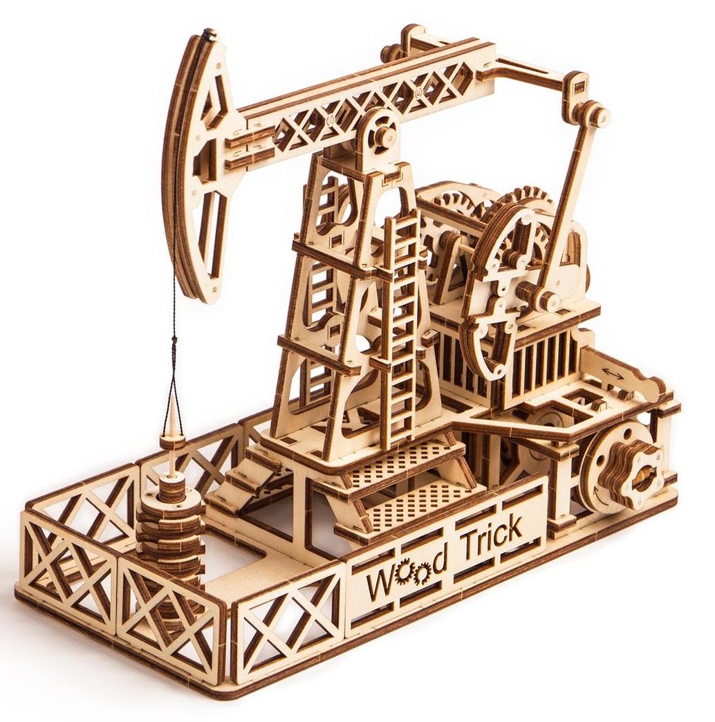 Купить Механический 3D-пазл из дерева Wood Trick Нефтяная Вышка оптом