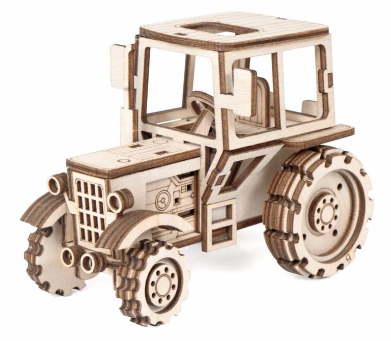Купить Конструктор 3D деревянный подвижный Lemmo Трактор оптом