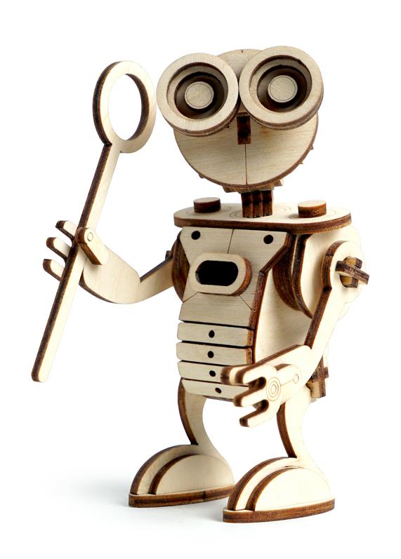 Купить Конструктор 3D деревянный подвижный Lemmo Робот САН оптом