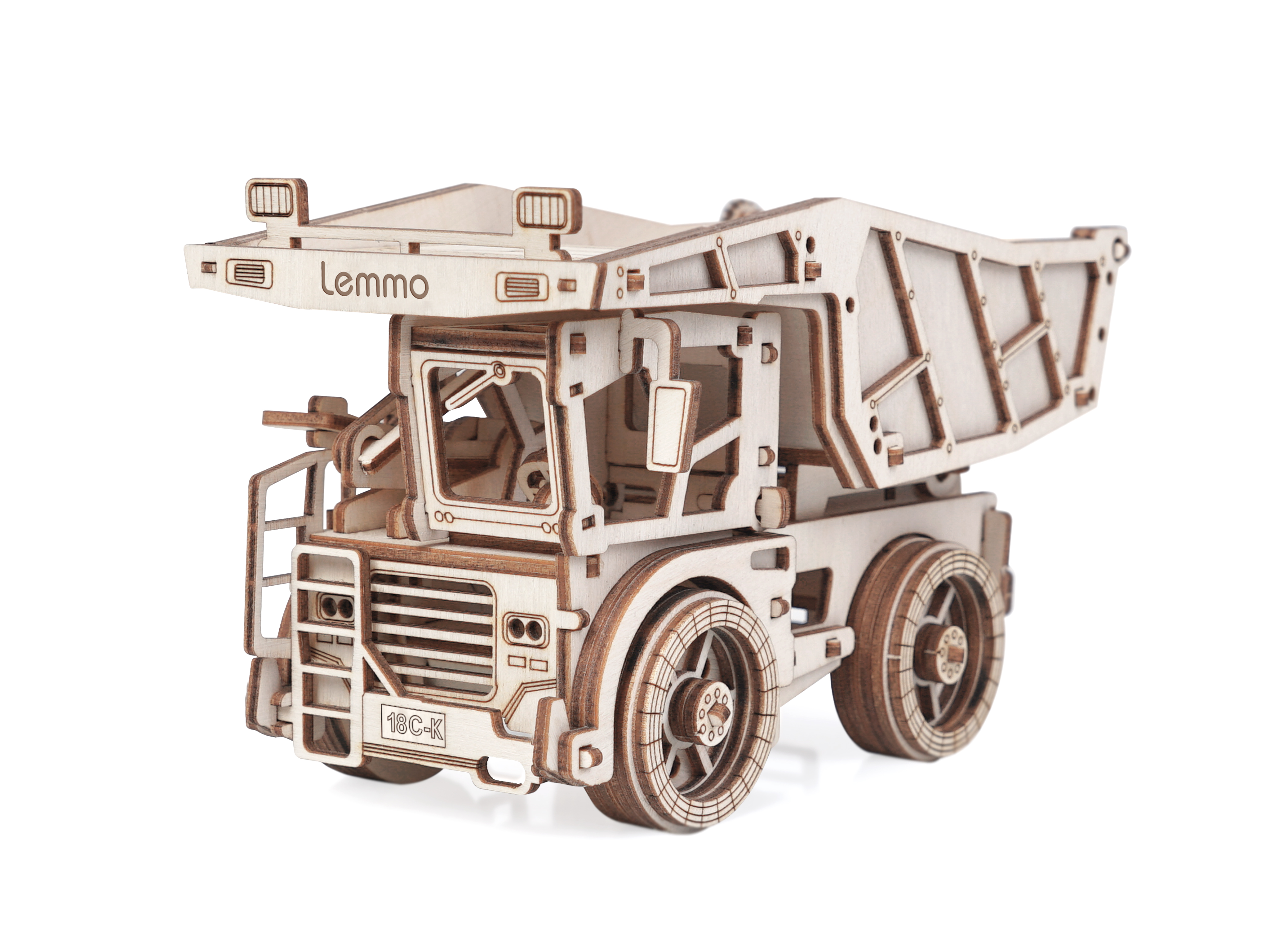 Деревянный конструктор, сборная модель Lemmo Cамосвал "Рекс"