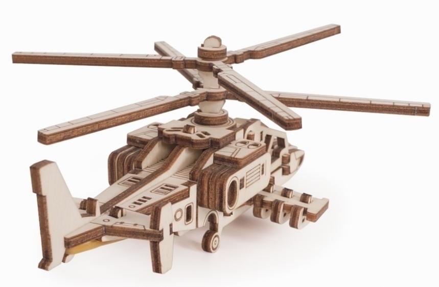 Купить Конструктор из дерева "Армия России" Вертолет Армейский оптом