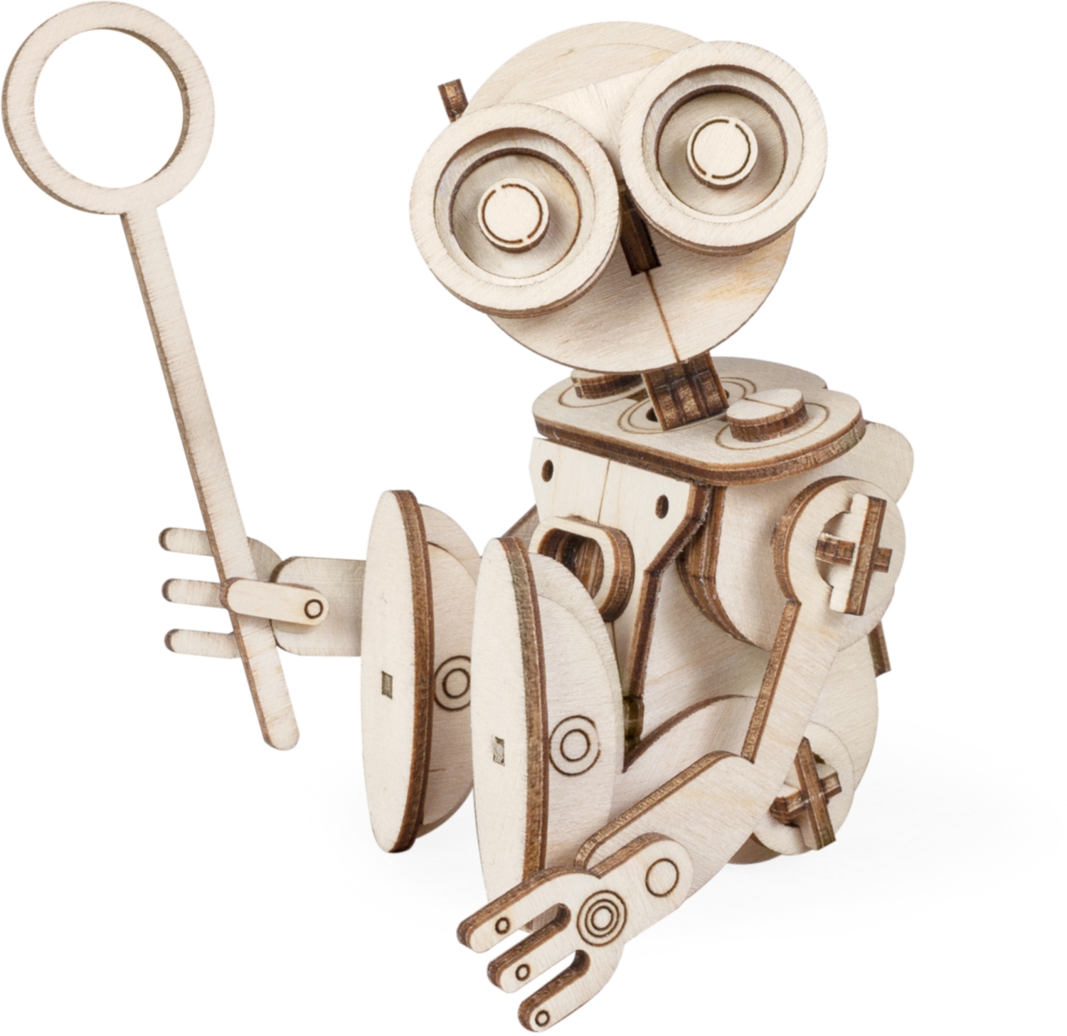 Конструктор 3D деревянный подвижный Lemmo Робот САН