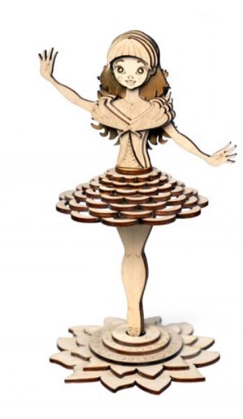 Купить Конструктор 3D деревянный подвижный Lemmo Дюймовочка оптом