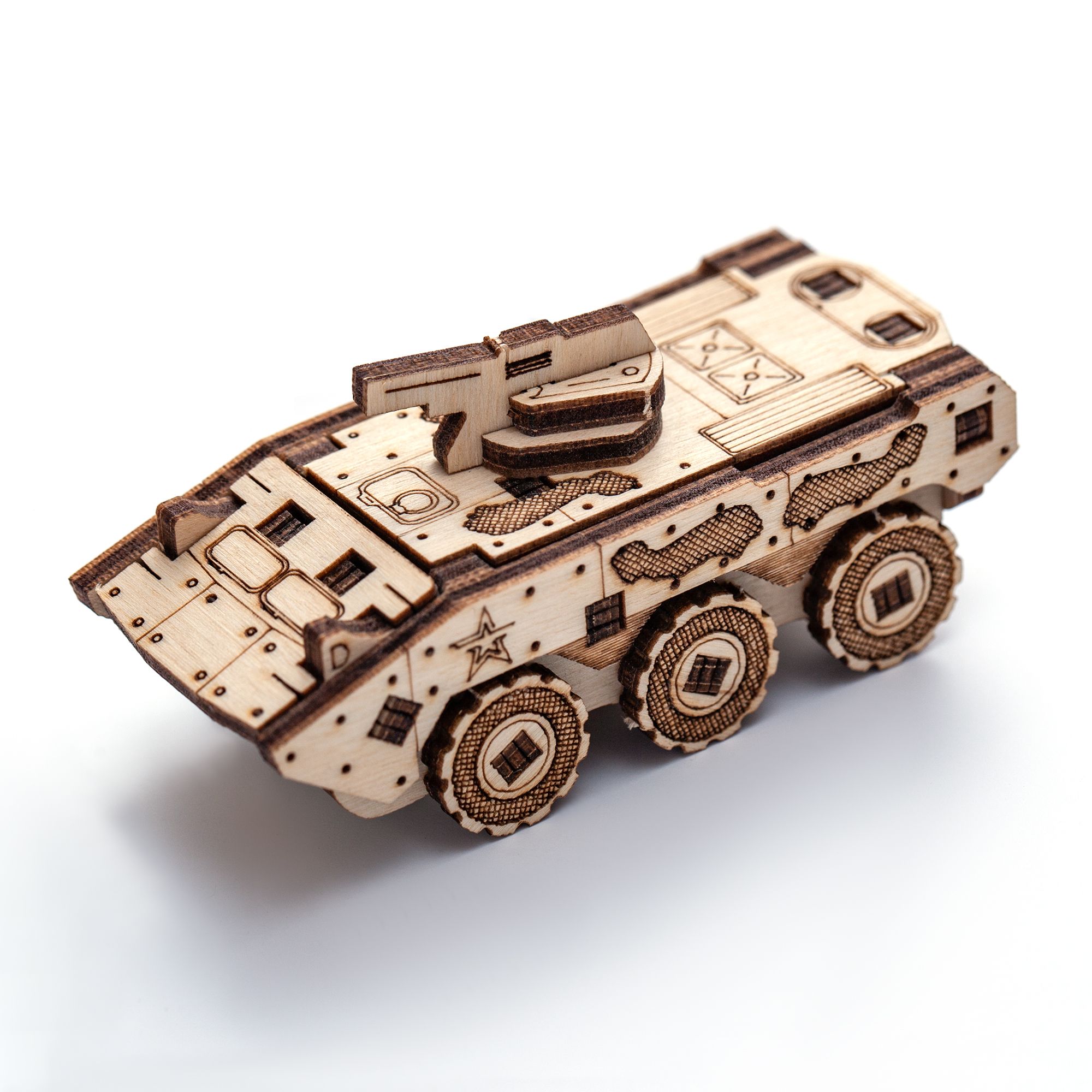 Купить Деревянный конструктор, сборная модель Армия России БТР оптом