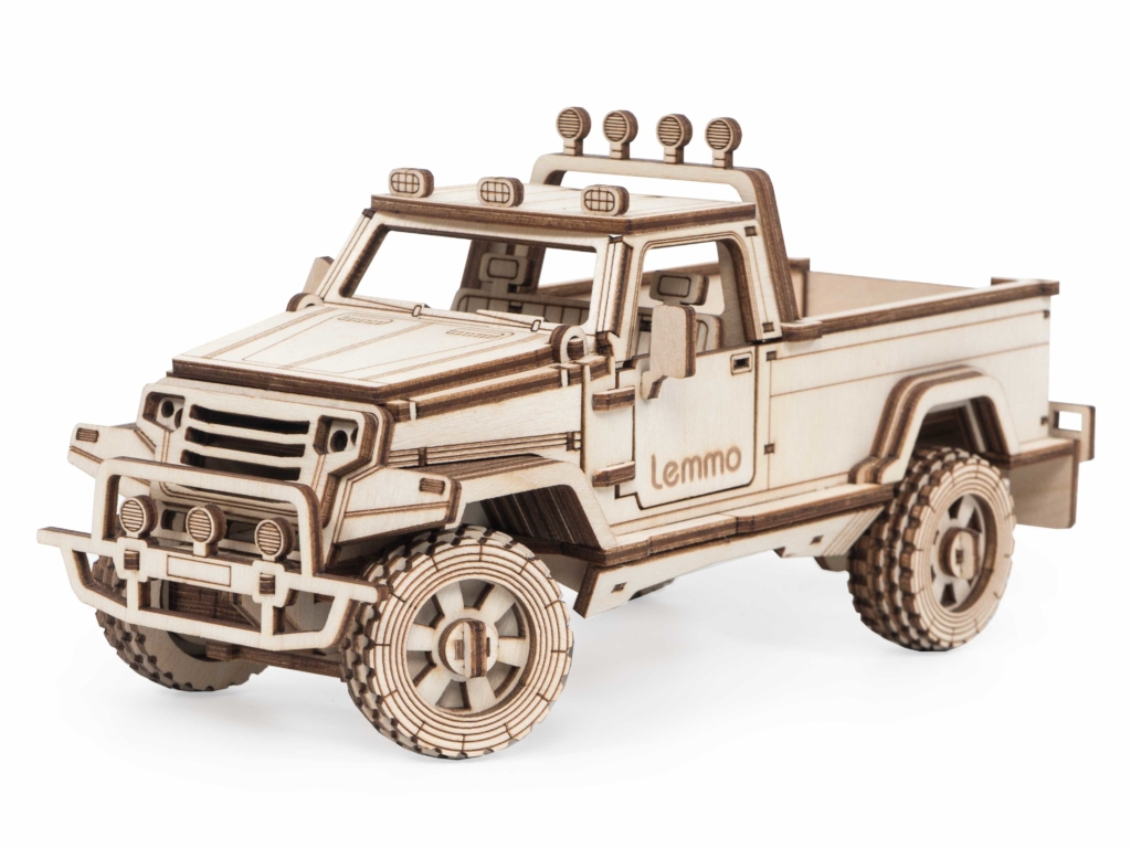 Купить Сборная модель из дерева Lemmo Внедорожник "Кондор" с прицепом оптом