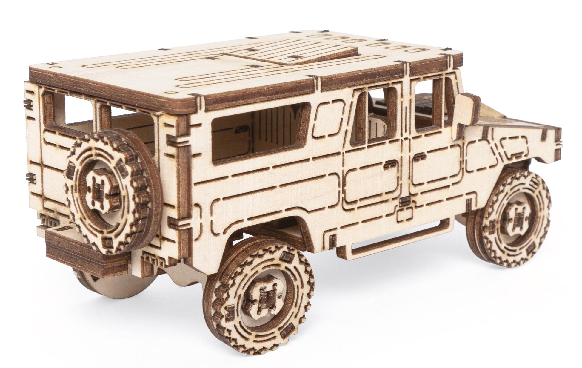 Купить Деревянный конструктор, сборная модель Lemmo Внедорожник, джип Тайфун оптом